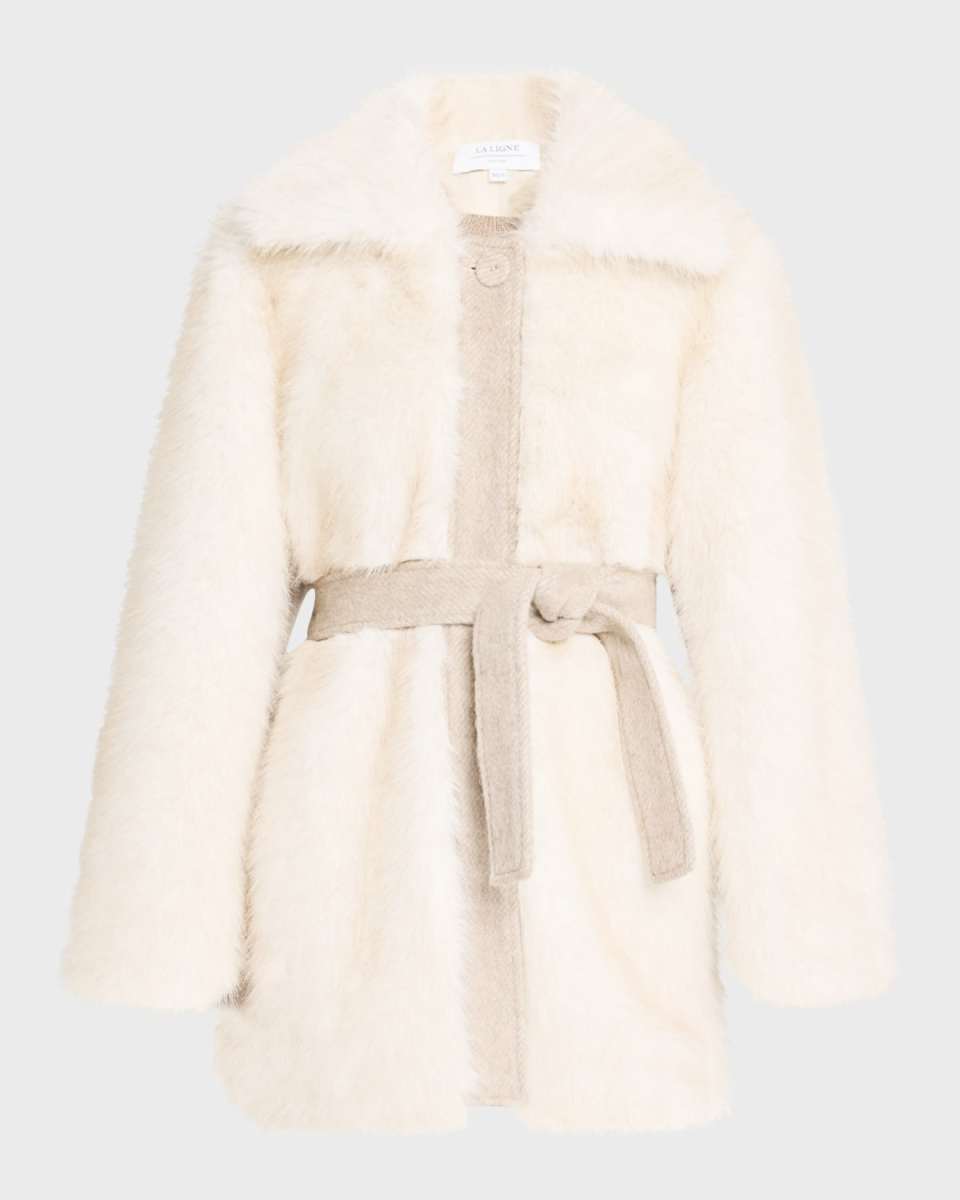 Belted Faux Fur Coat